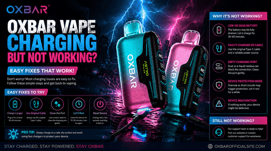 Oxbar Vape Charging but Not Working? Easy Fixes