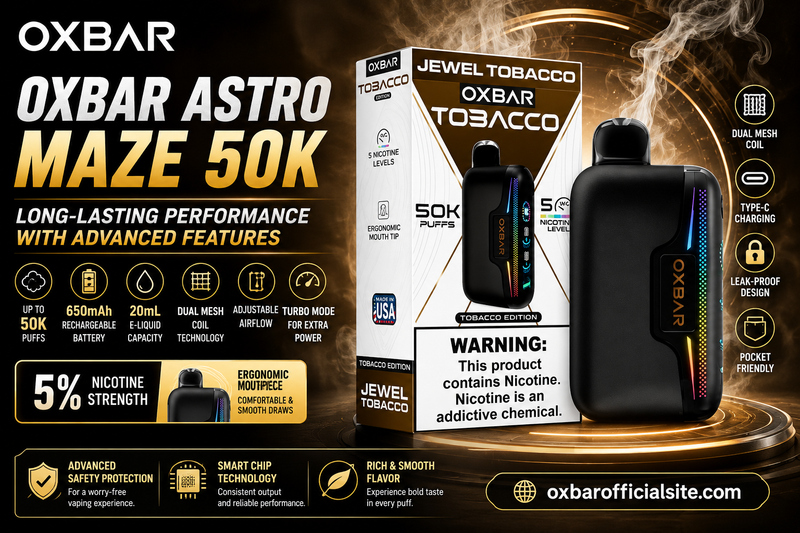 Oxbar Astro Maze 50K – Long-Lasting Performance with Advanced Features