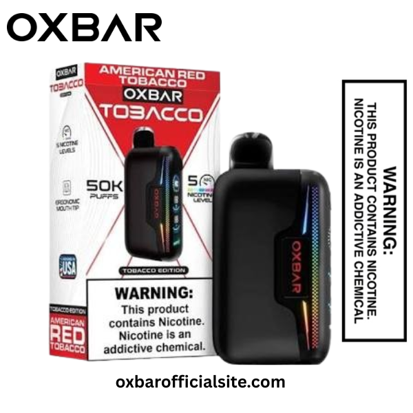 American Red Tobacco Oxbar Astro Maze 50K Disposable Vape