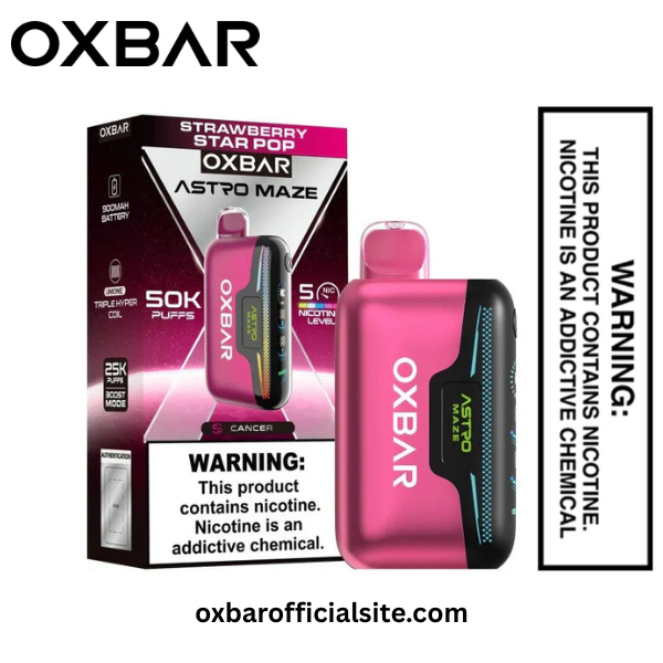 Strawberry Star Pop Oxbar Astro Maze 50K