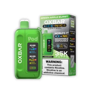 OXBAR ICE-NIC CONTROL 35K PUFFS DISPOSABLE - Green Apple Burst