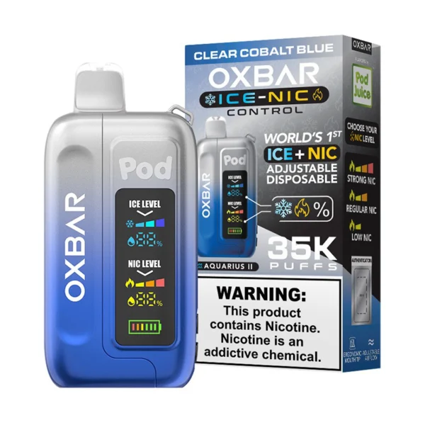 Clear Cobalt Blue Oxbar Ice-Nic