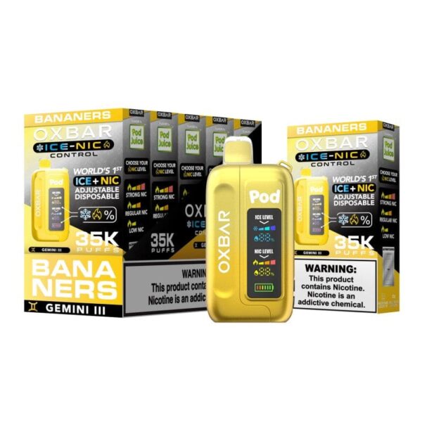 Oxbar Ice Nic Control 35K Bananers – Disposable Pod 5% Nic