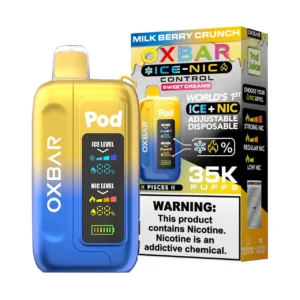 Milk Berry Crunch Oxbar Ice-Nic Control 35K Puffs - 5% Nic Disposable Vape