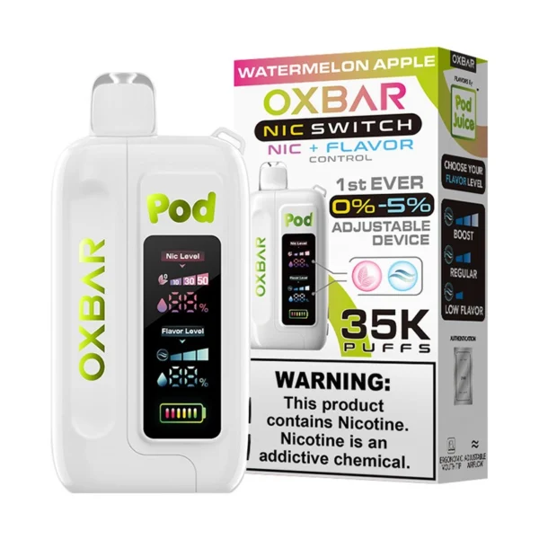 Watermelon Apple OXBAR x Pod Juice NIC Switch