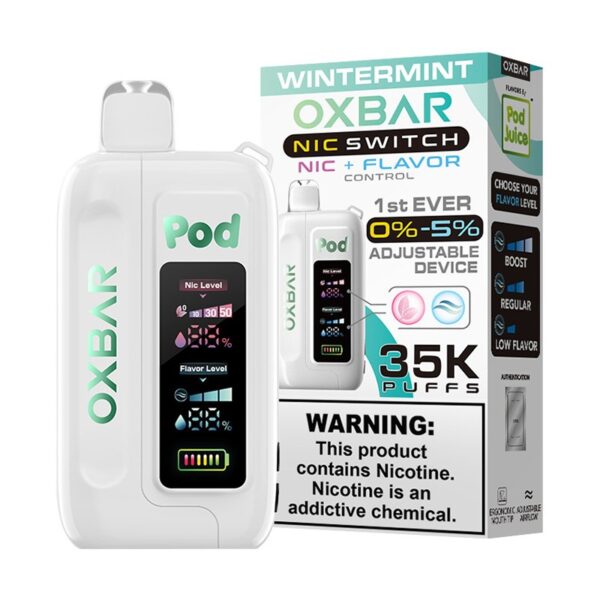 OXBAR NIC CONTROL 35K PUFFS DISPOSABLE - WINTERMINT