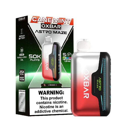 Discover Ultimate Smoothness with OXBAR Astro Maze 50K Disposable Vape 4 OXBARAstroMazeCaneMint