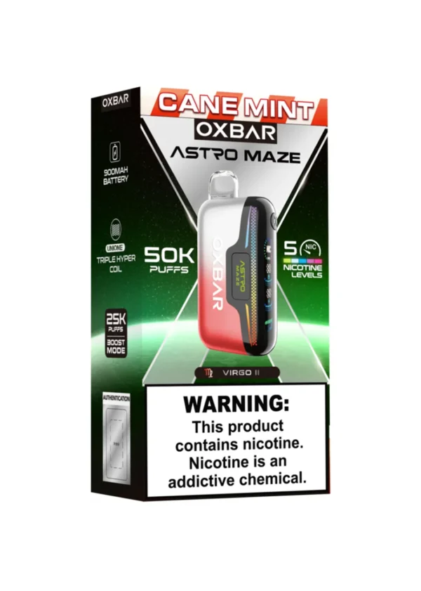 Cane Mint - OXBAR Astro Maze 50K Puffs Disposable Vape