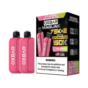 Strawberry Savage Batch - Oxbar Maglink Nixodine Pod 75K Puffs (Only Pod)