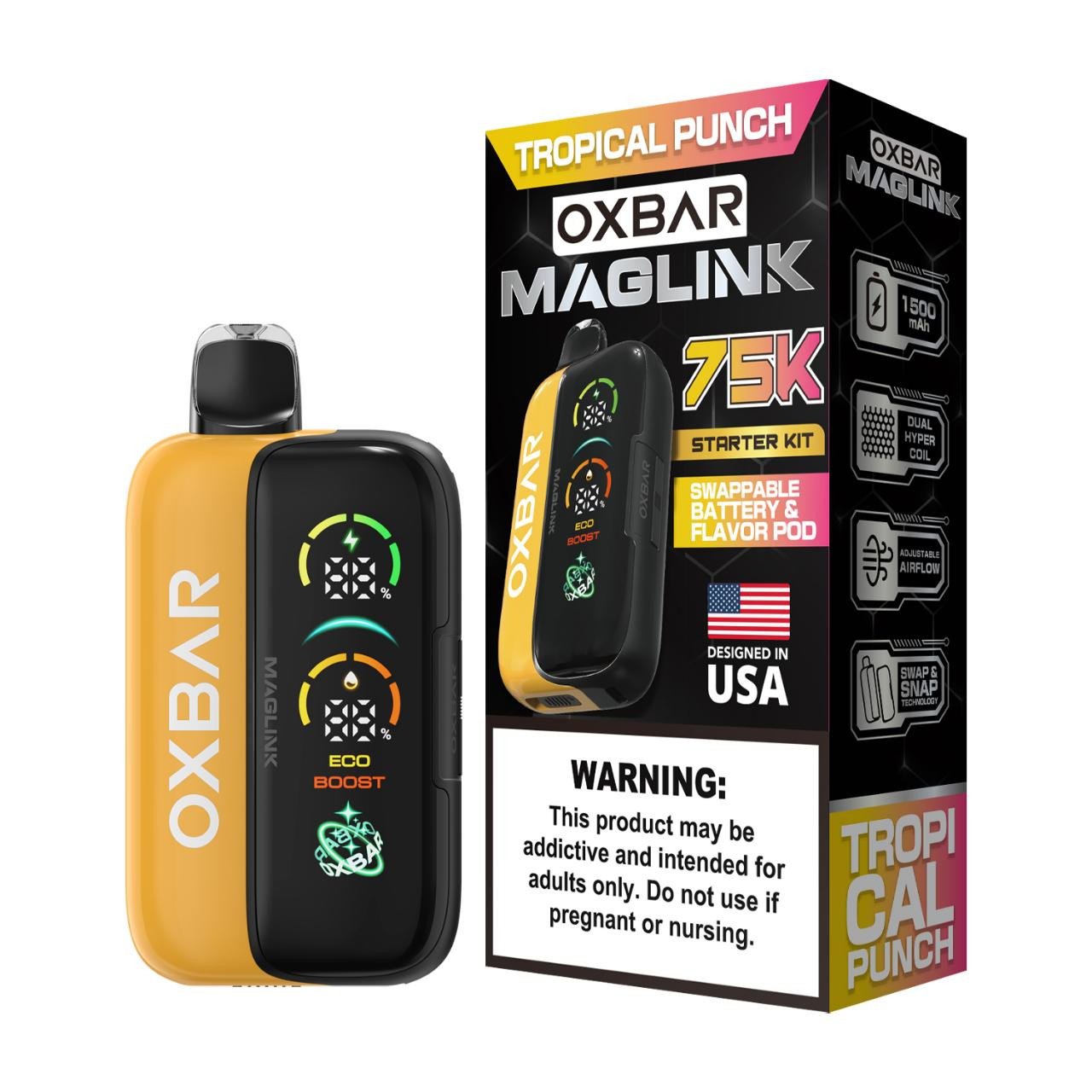 Tropical Punch - Oxbar Maglink Nixodine Kit 75K Puffs 1 Tropical Punch - Oxbar Maglink Nixodine Kit 75K Puffs