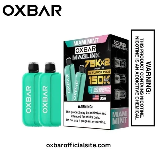 Miami Mint Oxbar Maglink Nixodine Pod 75K (Only Pod) 1 Miami Mint Oxbar Maglink Nixodine Pod 75K (Only Pod)